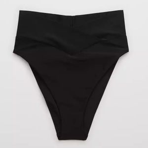 Aerie Crossover High Cut Cheeky Bikini Bottom